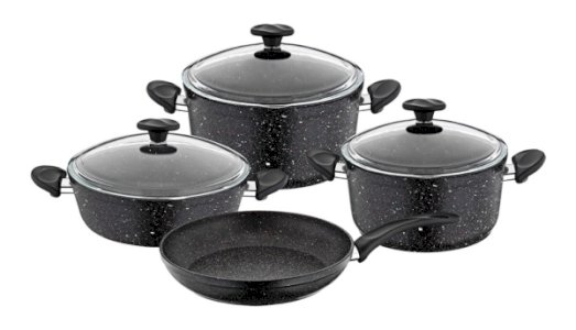 ქვაბების ნაკრები KUMTEL NT7 PC BLACK