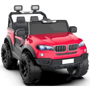 ბავშვის ელექტრო მანქანა BMW  ტყავის სავარძლით GM-508-RED