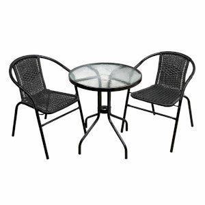 ბაღის ავეჯის ნაკრები - BLOG rattan S შავი