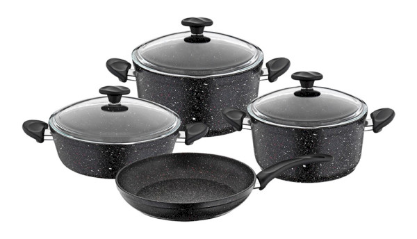ქვაბების ნაკრები KUMTEL NT7 PC BLACK
