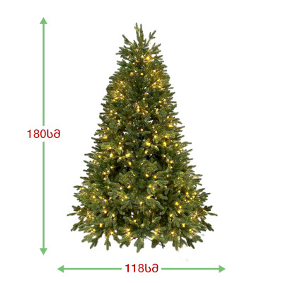 ნაძვის ხე კალიფორნია LED 180 სმ (KS-180)