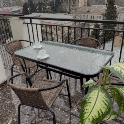 ბაღის ავეჯის ნაკრები - BLOG rattan M ყავისფერი 