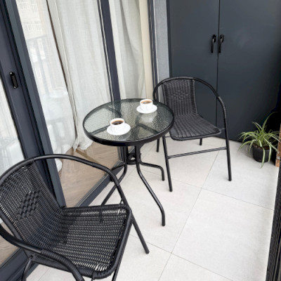 ბაღის ავეჯის ნაკრები - BLOG rattan S შავი