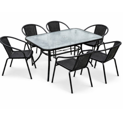 ბაღის ავეჯის ნაკრები - BLOG rattan L შავი 